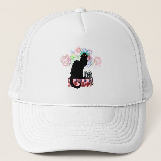 Lady Liberty - Patriotic Le Chat Noir Trucker Pet (Voorkant)