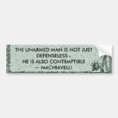 LADY LIBERTY - PISTOOL QUOTE - MACHIAVELLI BUMPERSTICKER (Voorkant)