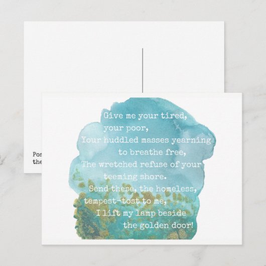 Lady Liberty Poem Briefkaart (Voorkant / Achterkant)