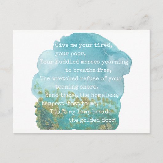 Lady Liberty Poem Briefkaart (Voorkant)