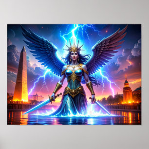Lady Liberty Pro-Democratie VS Worth Saving Kunst Poster