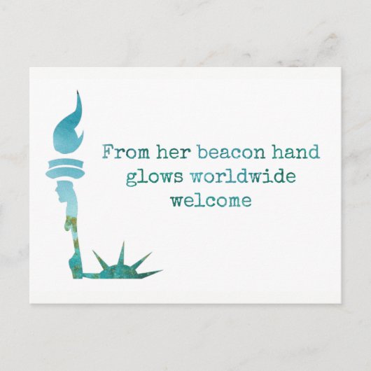 Lady Liberty Protest Briefkaart (Voorkant)