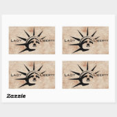 Lady Liberty Rechthoekige Sticker (Vel)