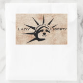 Lady Liberty Rechthoekige Sticker (Tas)