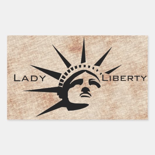Lady Liberty Rechthoekige Sticker (Voorkant)