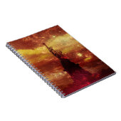 Lady Liberty Red en gele sterren Notitieboek (Rechterzijde)