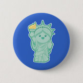 Lady Liberty Ronde Button 5,7 Cm (Voorkant)