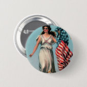 Lady Liberty Ronde Button 5,7 Cm (Voorkant /achterkant)