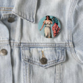 Lady Liberty Ronde Button 5,7 Cm (In situ)