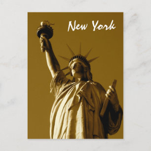 Lady Liberty (sepia) Briefkaart