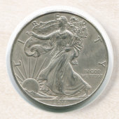 Lady Liberty Silver Dollar Onderzetter (Voorkant)