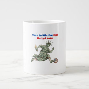 Lady Liberty Soccer 2026 Opwarmende Koffiemok Grote Koffiekop