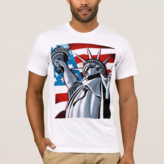 Lady Liberty Standing Strong & Proud T-shirt (Voorkant)