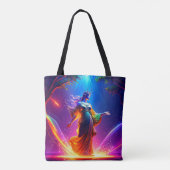 Lady Liberty Strikes for Freedom Democracy USA Tote Bag (Achterkant)