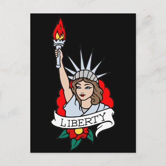 Lady Liberty Tattoo Briefkaart (Voorkant)