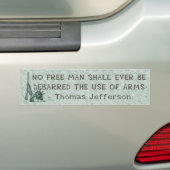 LADY LIBERTY - THOMAS JEFFERSON QUOTE - PISTOLEN BUMPERSTICKER (Op auto)