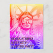 Lady Liberty toast de 250e verjaardag—uitnodiging Briefkaart (Voorkant)