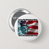 Lady Liberty-toets Ronde Button 5,7 Cm (Voorkant /achterkant)