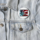 Lady Liberty-toets Ronde Button 5,7 Cm (In situ)