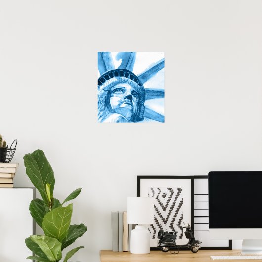 Lady Liberty tranen Poster (Thuiskantoor)