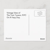 Lady Liberty & Twin Towers World Trade Center NYC Briefkaart (Achterkant)