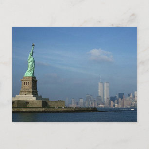 Lady Liberty & Twin Towers World Trade Center NYC Briefkaart