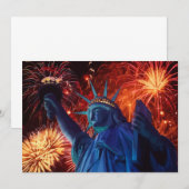 Lady Liberty-uitnodigingen Kaart (Voorkant / Achterkant)