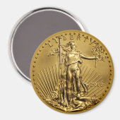 Lady Liberty US Gold Piece Magnet (Voorkant / Achterkant)
