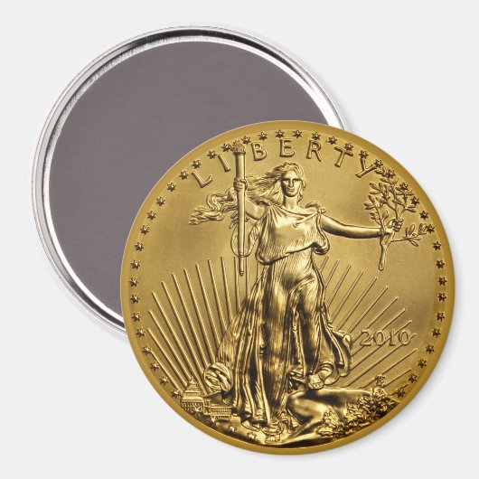 Lady Liberty US Gold Piece Magnet (Voorkant / Achterkant)