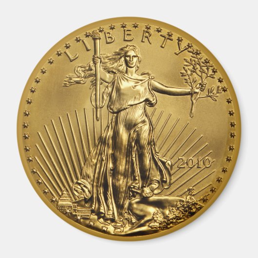 Lady Liberty US Gold Piece Magnet (Voorkant)