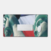 Lady Liberty USA Flag Achtergrond Vrijheidsbeeld Bureaumat (Keyboard & Muis)