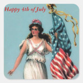  Lady Liberty Vierkante Sticker (Voorkant)