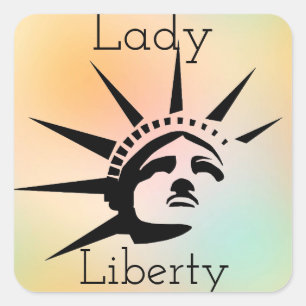 Lady Liberty Vierkante Sticker