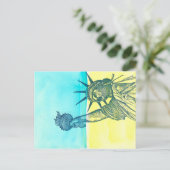 Lady Liberty voor Oekraïne Briefkaart (Staand voorkant)