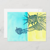 Lady Liberty voor Oekraïne Briefkaart (Voorkant / Achterkant)