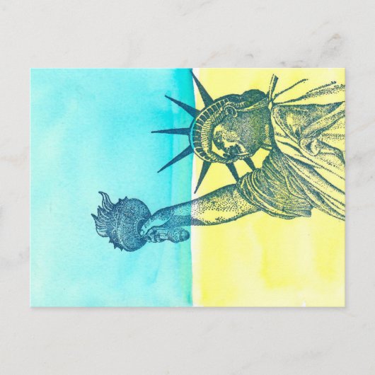 Lady Liberty voor Oekraïne Briefkaart (Voorkant)