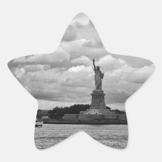 Lady Liberty. Vrijheidsbeeld, Verenigde Staten Ster Sticker (Voorkant)