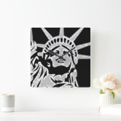 Lady Liberty Wall Clock Vierkante Klok (Huis)