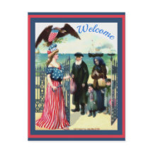 Lady Liberty Welcoming Immigranten veranderde