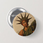 Lady Liberty wijst je aan Ronde Button 5,7 Cm (Voorkant /achterkant)