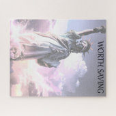 Lady Liberty Worth Saving Democracy Political Legpuzzel (Horizontaal)