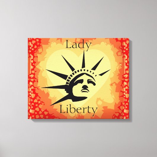 Lady Liberty Wrapped Canvas Afdruk (Voorkant)