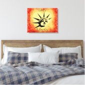 Lady Liberty Wrapped Canvas Afdruk (Insitu (Slaapkamer))
