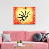 Lady Liberty Wrapped Canvas Afdruk (Insitu (Woonkamer))