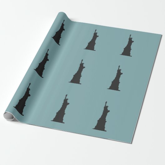 Lady Liberty Wrapping Paper Cadeaupapier (Uitgerold)