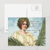 Lady Liberty Wreath Memorial Day Briefkaart (Voorkant / Achterkant)