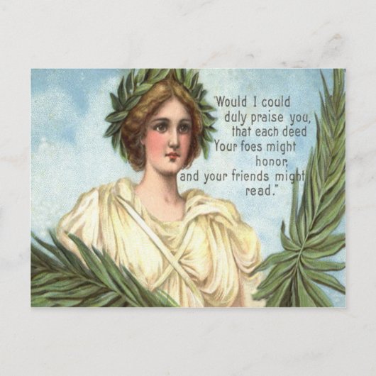 Lady Liberty Wreath Memorial Day Briefkaart (Voorkant)