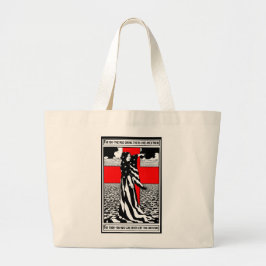 Lady Liberty WWI US Patriottisch Poster 1918 Grote Tote Bag
