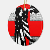 Lady Liberty WWI US Patriottisch Poster 1918 Keramisch Ornament (Links)