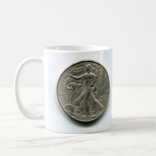 Lady Liberty Zilveren Dollar Koffie Cup Koffiemok
